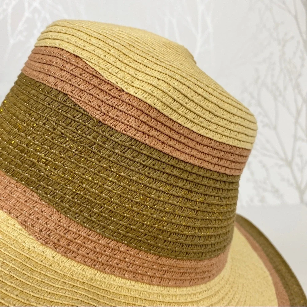 D&Y Wide Brim Sun Hat Woven 100% Paper Raffia Boho Beach Day